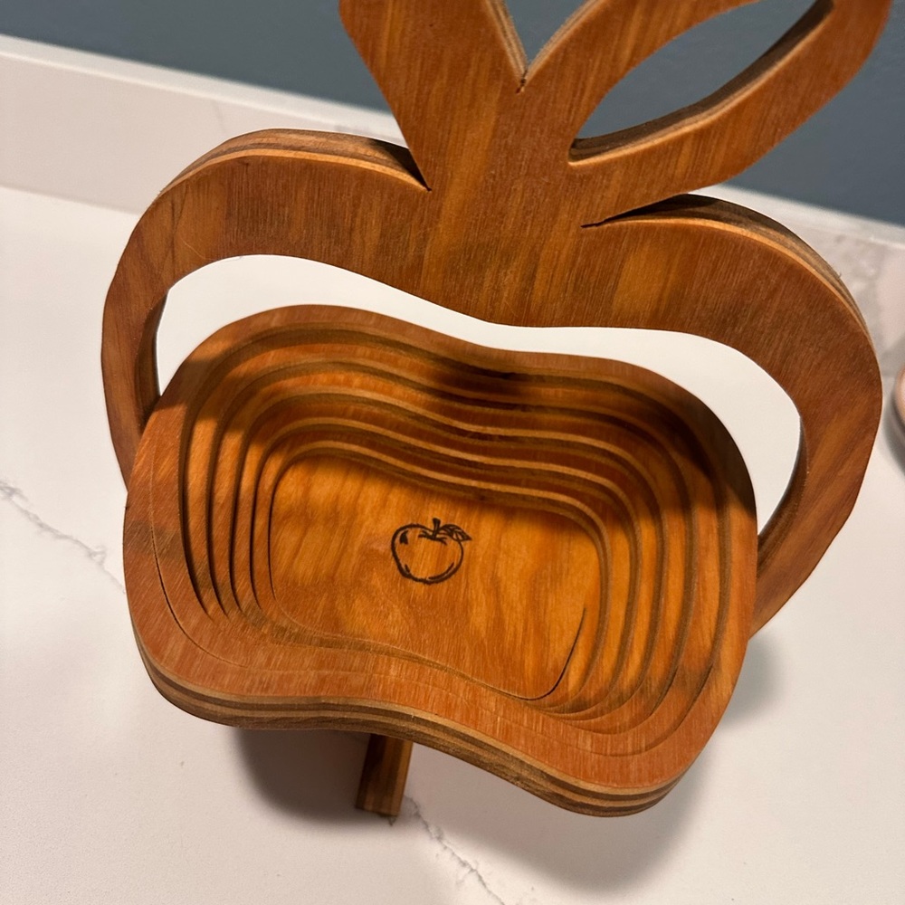 Wooden Apple Shaped Basket